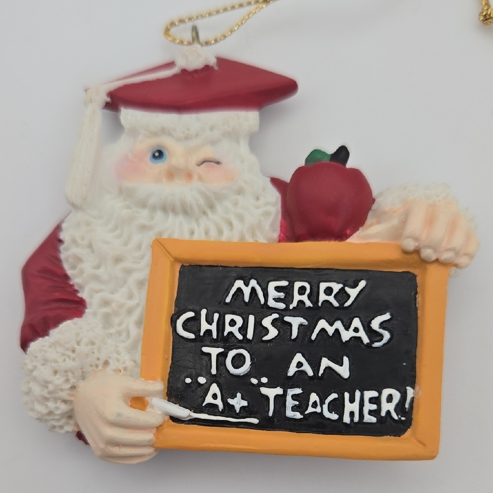 House of Lloyd Santa Ornament | Merry Christmas to an A+ Teacher